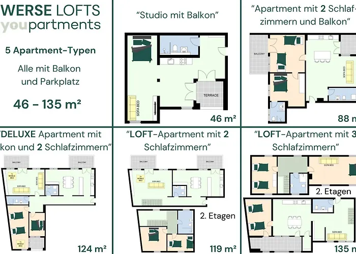 46 Qm - Exklusiv & Angebunden - Werse Loft By Youpartments 뮌스터